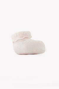 Chaussons - Rose pâle volants