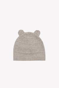Wool teddy bear ear hat - Greige