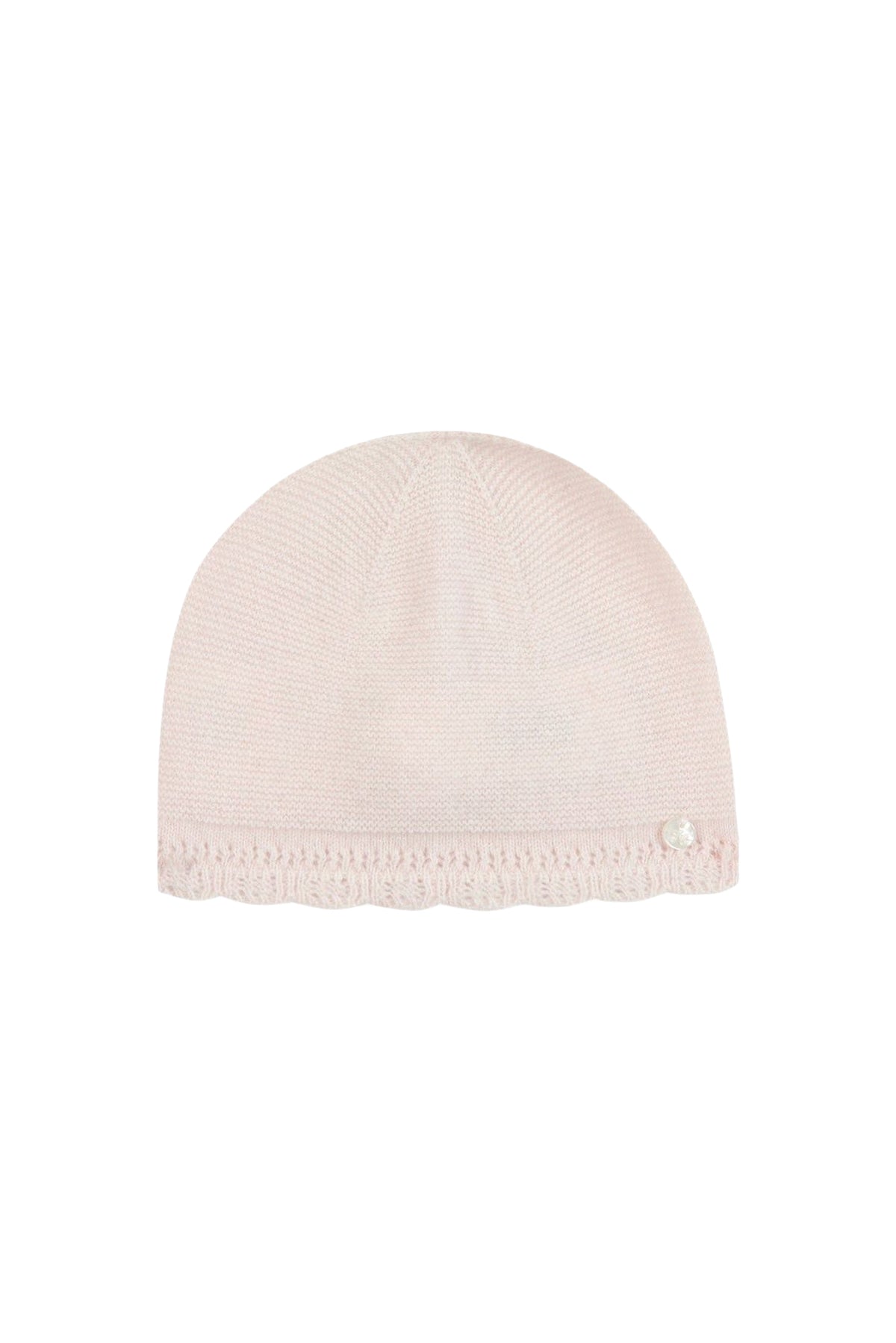 Bonnet en laine - Rose pâle
