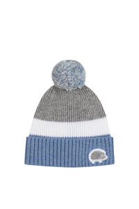 Bonnet - Bleu grisé pompon