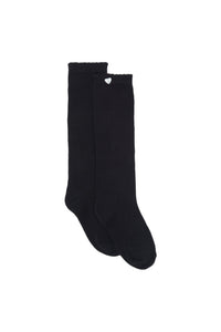 Chaussettes hautes reves étoiles en coton - Noir