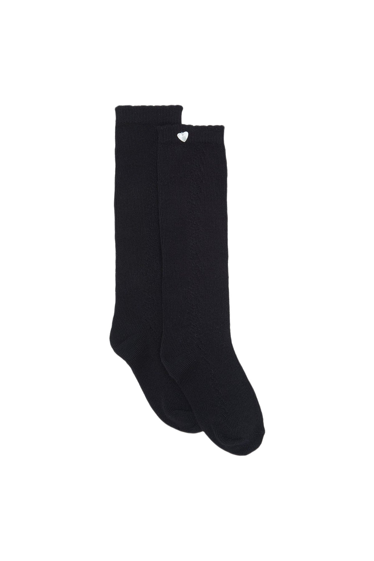 Chaussettes hautes reves étoiles en coton - Noir