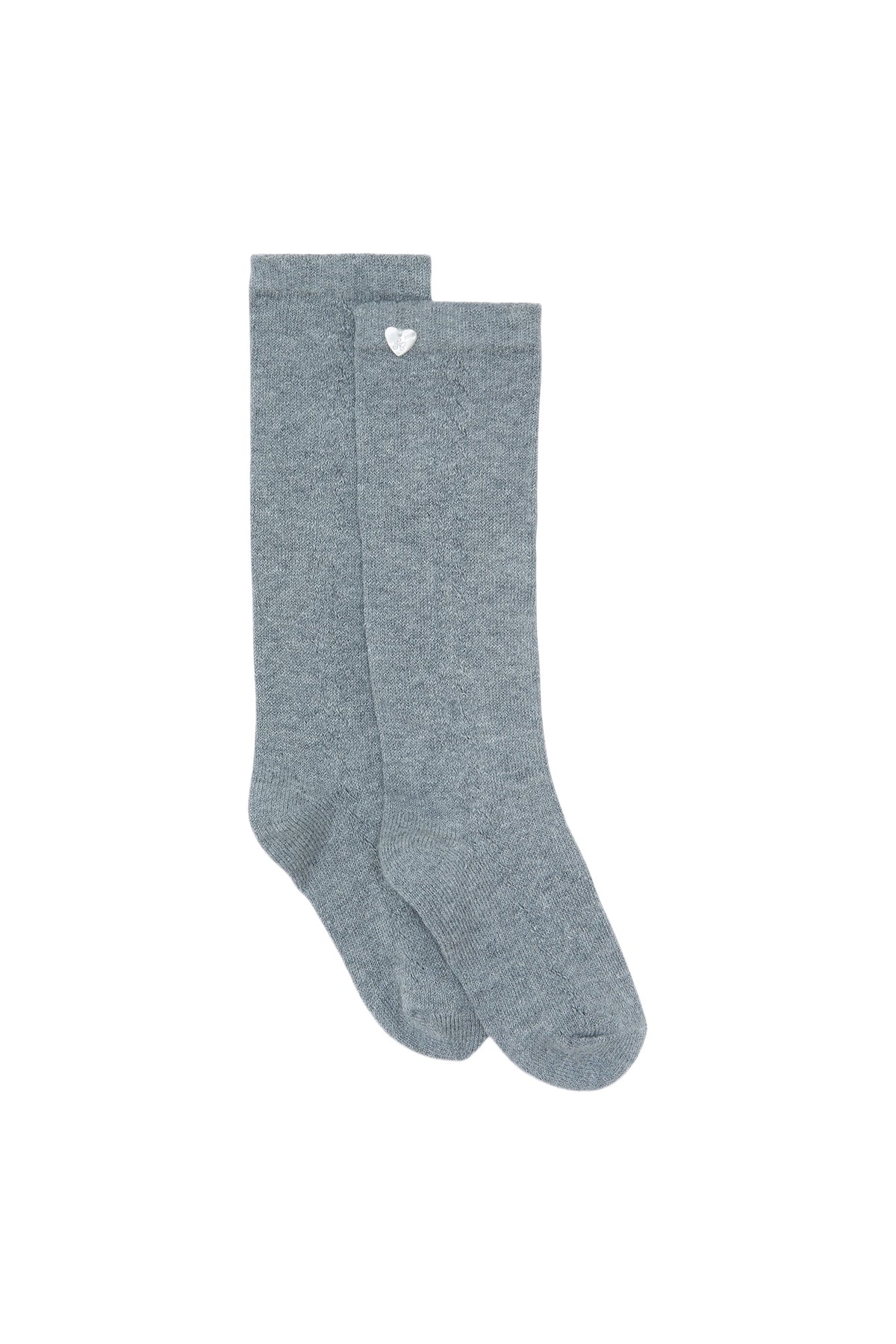 Chaussettes hautes - Gris chiné