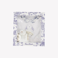Coffret pyjama et doudou - Bleu inspiration Toile de Jouy