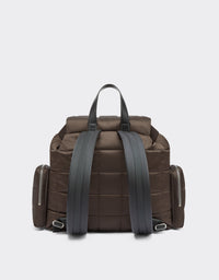 Sac à dos unisexe matelassé - Marrone Scuro