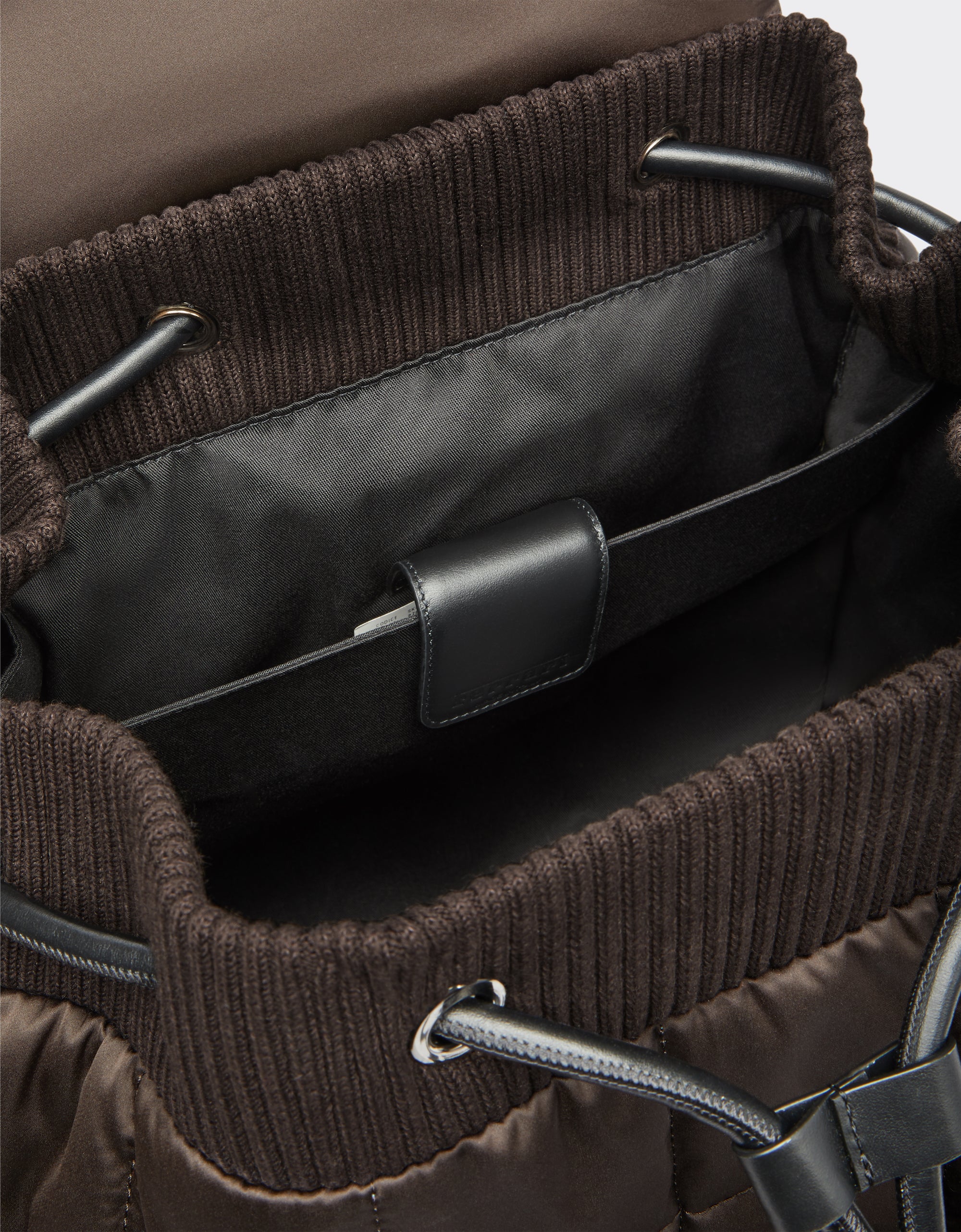 Sac à dos unisexe matelassé - Marrone Scuro
