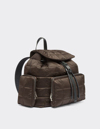 Sac à dos unisexe matelassé - Marrone Scuro