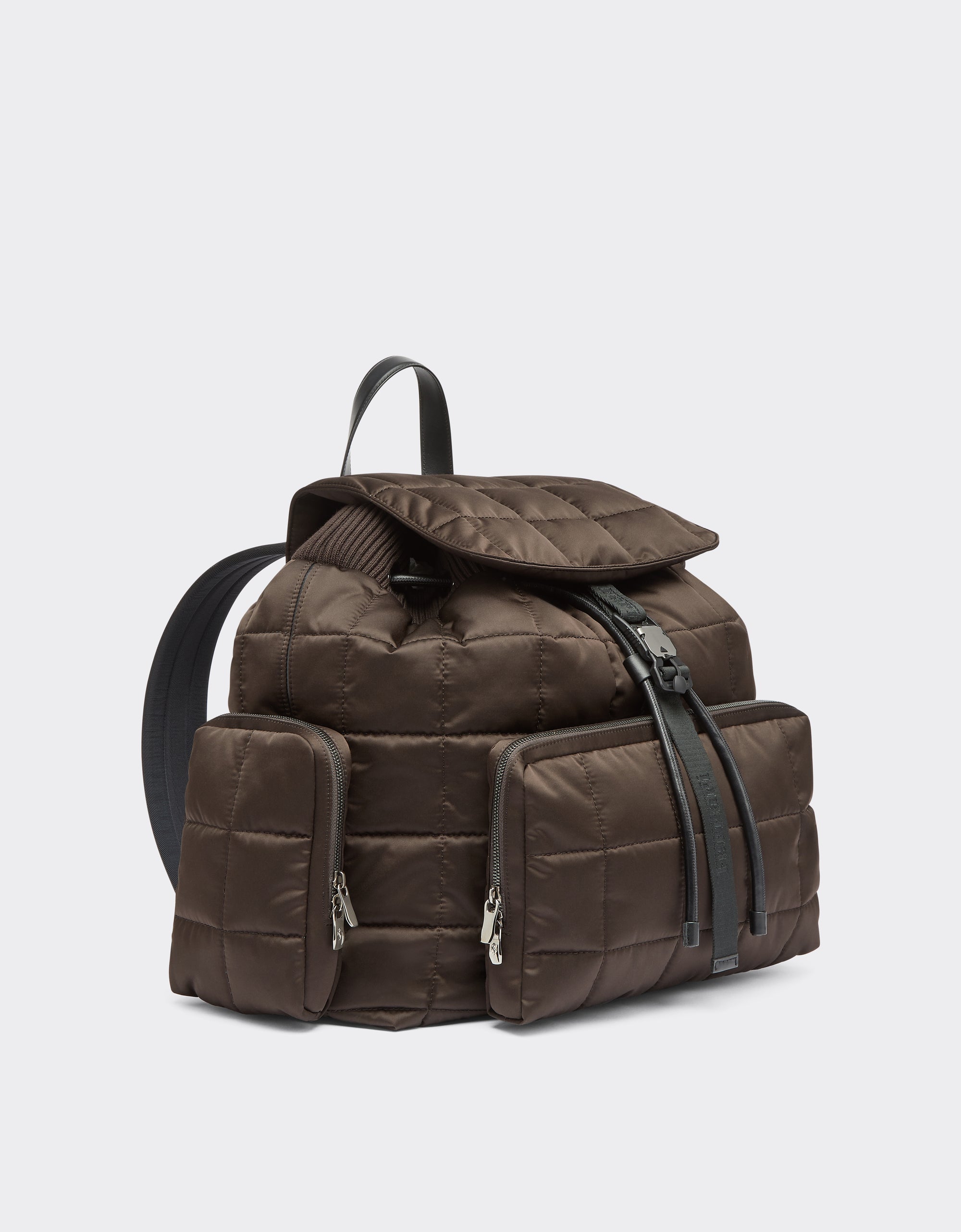 Sac à dos unisexe matelassé - Marrone Scuro