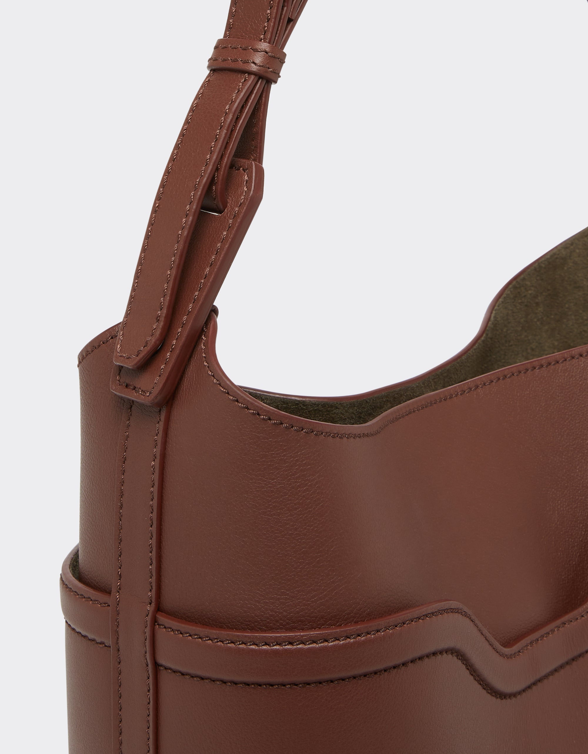 Sac seau unisexe en cuir - Cuoio