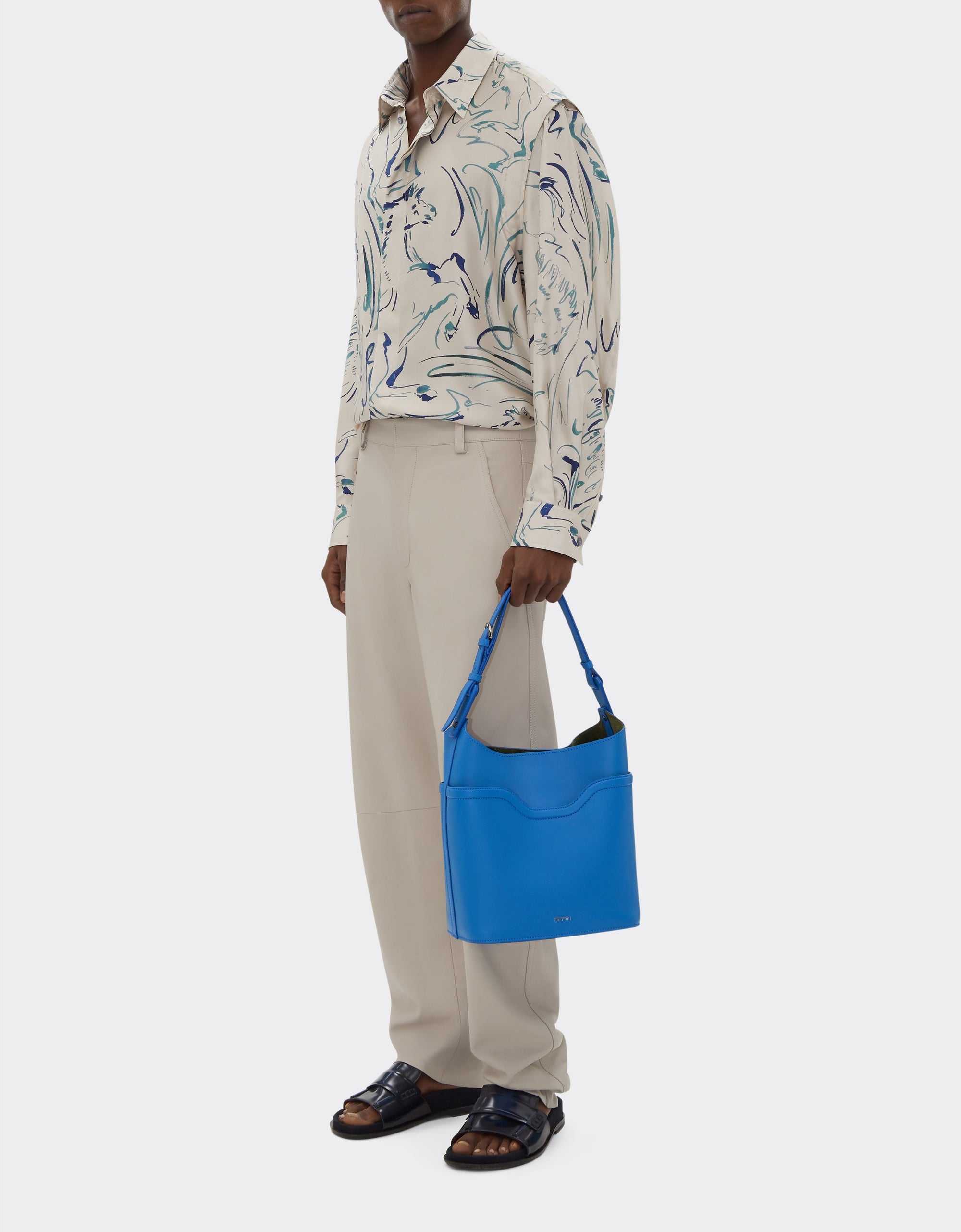 Sac seau unisexe en cuir - Blu Klein