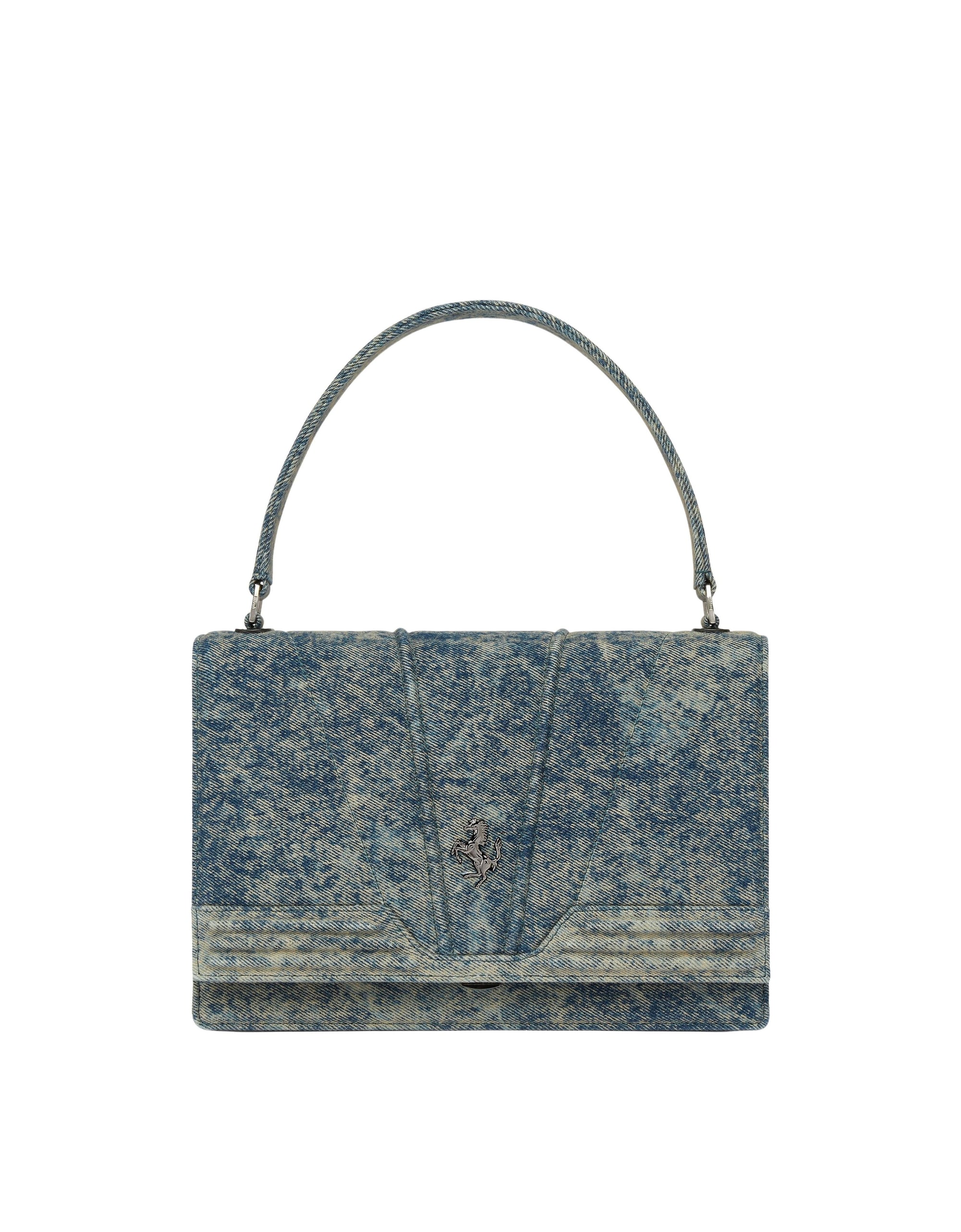 Sac à main unisexe Ferrari GT en denim - Dark Denim