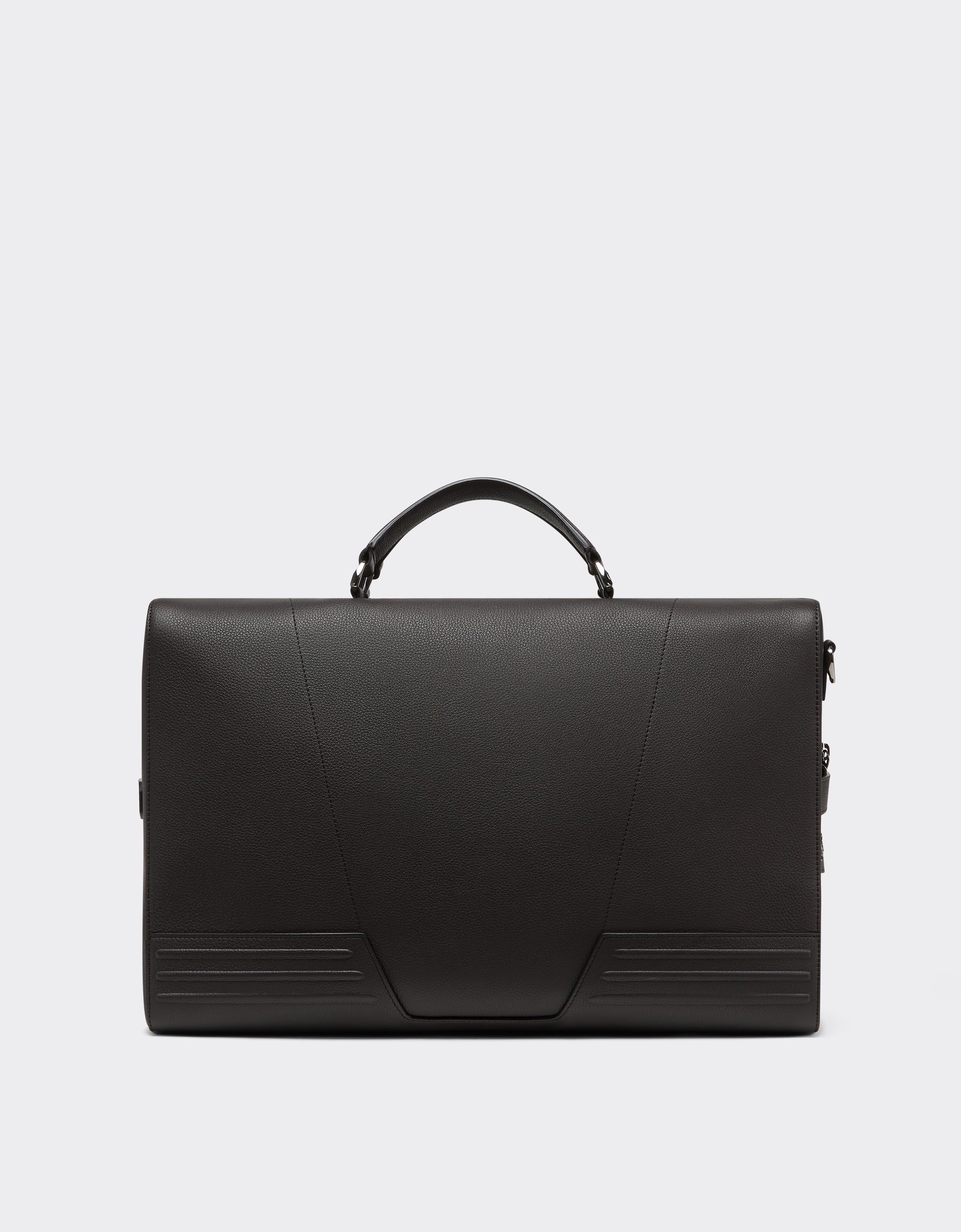 Sac de sport unisexe en cuir grainé - Marrone Scuro