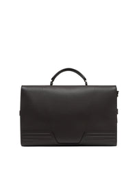 Sac de sport unisexe en cuir grainé - Marrone Scuro