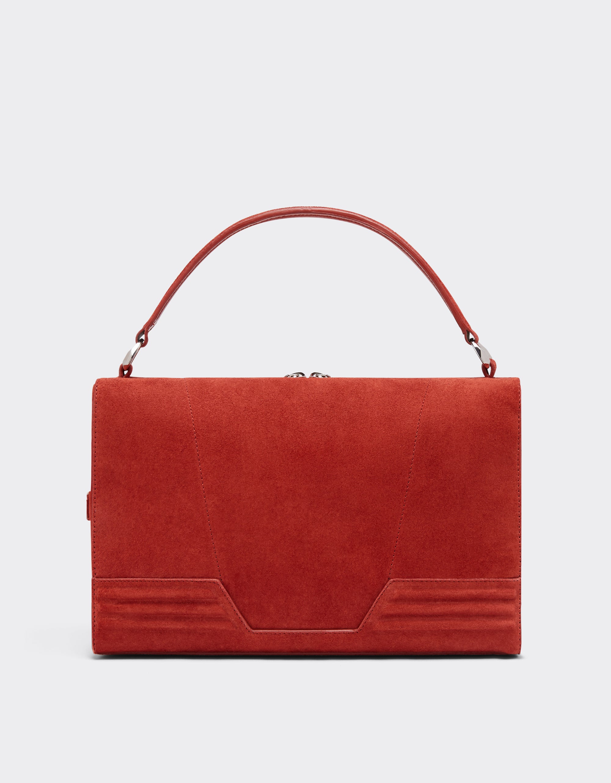 Unisex handbag Ferrari GT in suede - Terra Bruciata