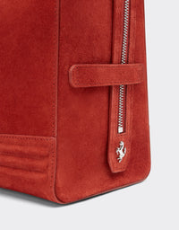 Unisex handbag Ferrari GT in suede - Terra Bruciata
