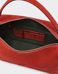 Unisex handbag Ferrari GT in suede - Terra Bruciata