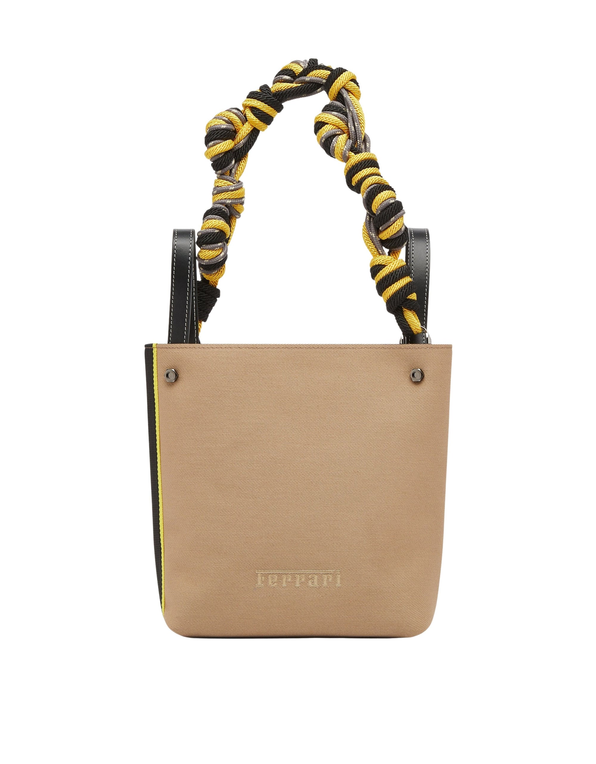 Mini cabas unisexe avec logo brodé - Dark Brown