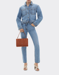 Sac à main unisexe Ferrari GT en cuir - Cuoio
