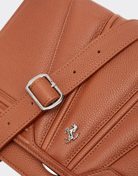 Sac à main unisexe Ferrari GT en cuir - Cuoio