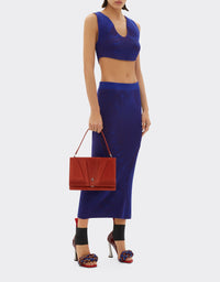 Sac à main unisexe Ferrari GT en cuir suédé - Terra Bruciata