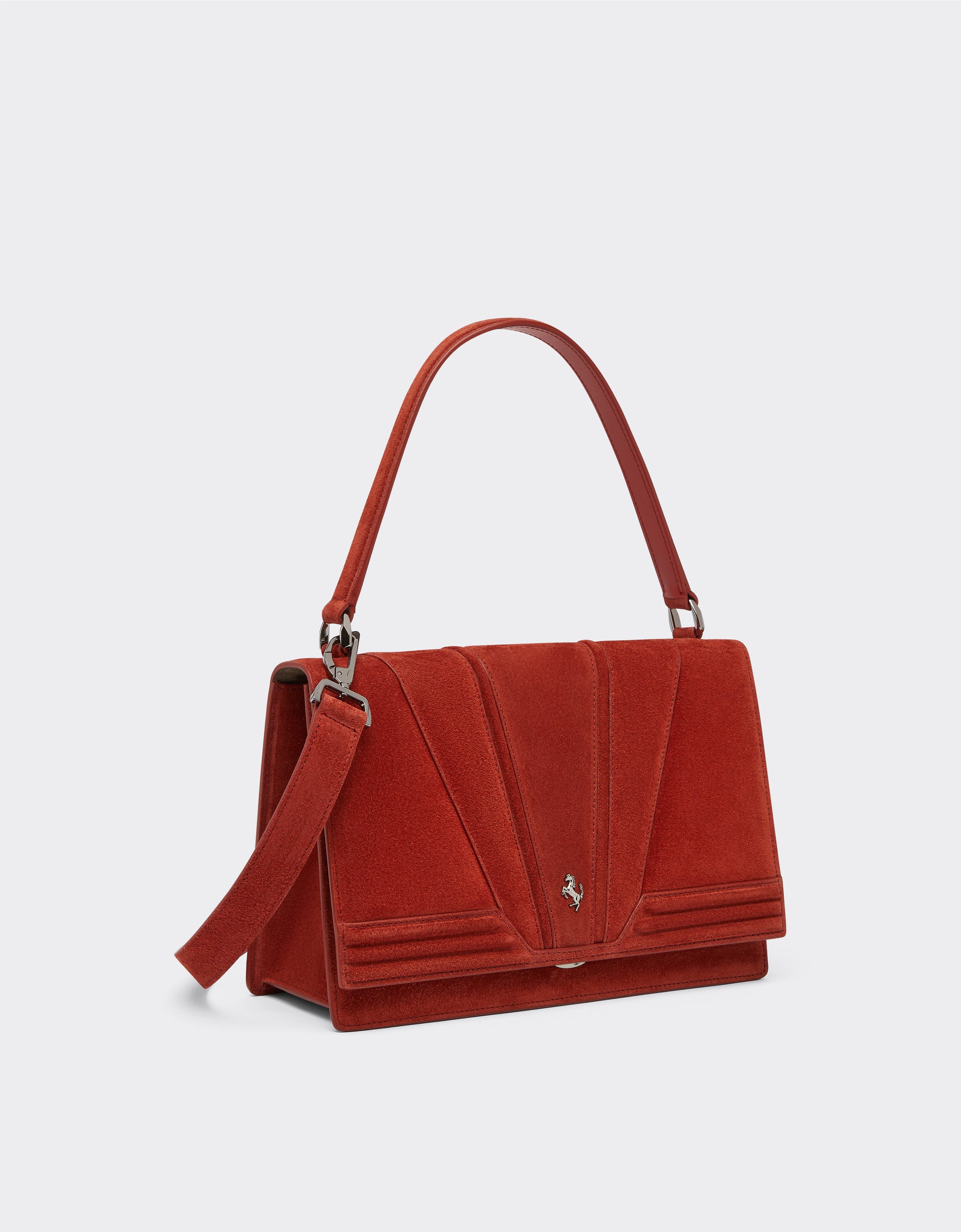 Sac à main unisexe Ferrari GT en cuir suédé - Terra Bruciata