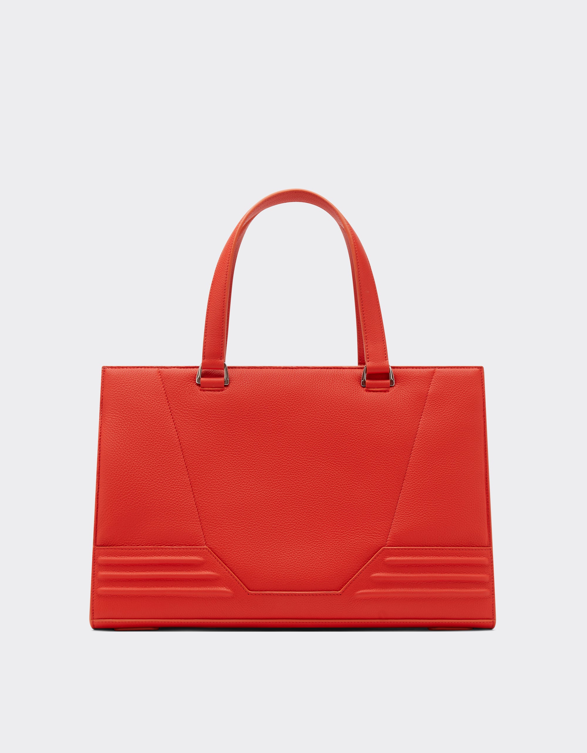 Sac à main unisexe Boston Ferrari GT en cuir - Rosso Dino