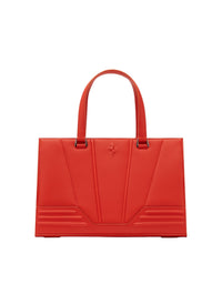 Sac à main unisexe Boston Ferrari GT en cuir - Rosso Dino