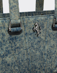 Mini cabas unisexe Ferrari GT avec Cheval cabré - Dark Denim
