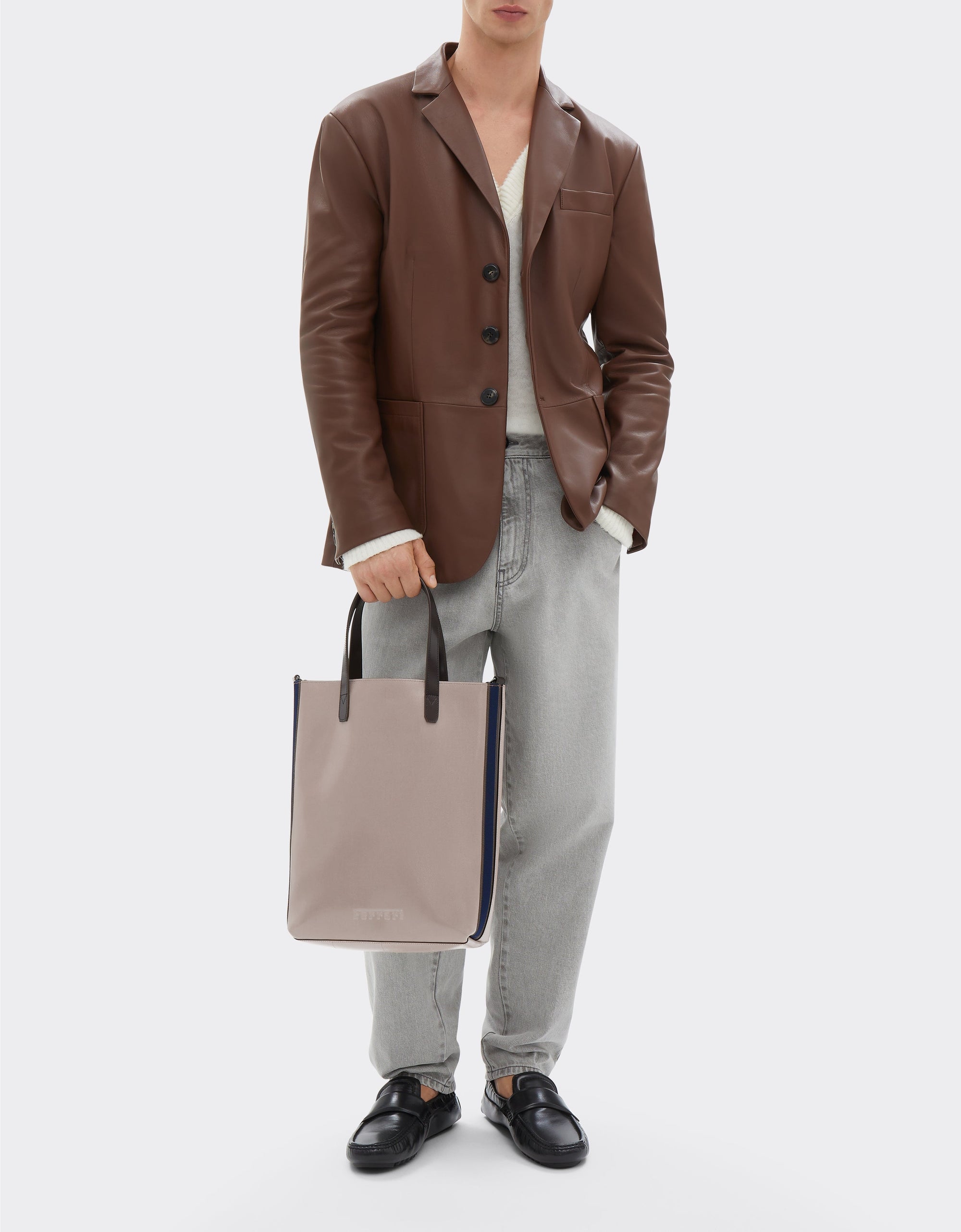 Cabas unisexe avec logo brodé - Dark Brown