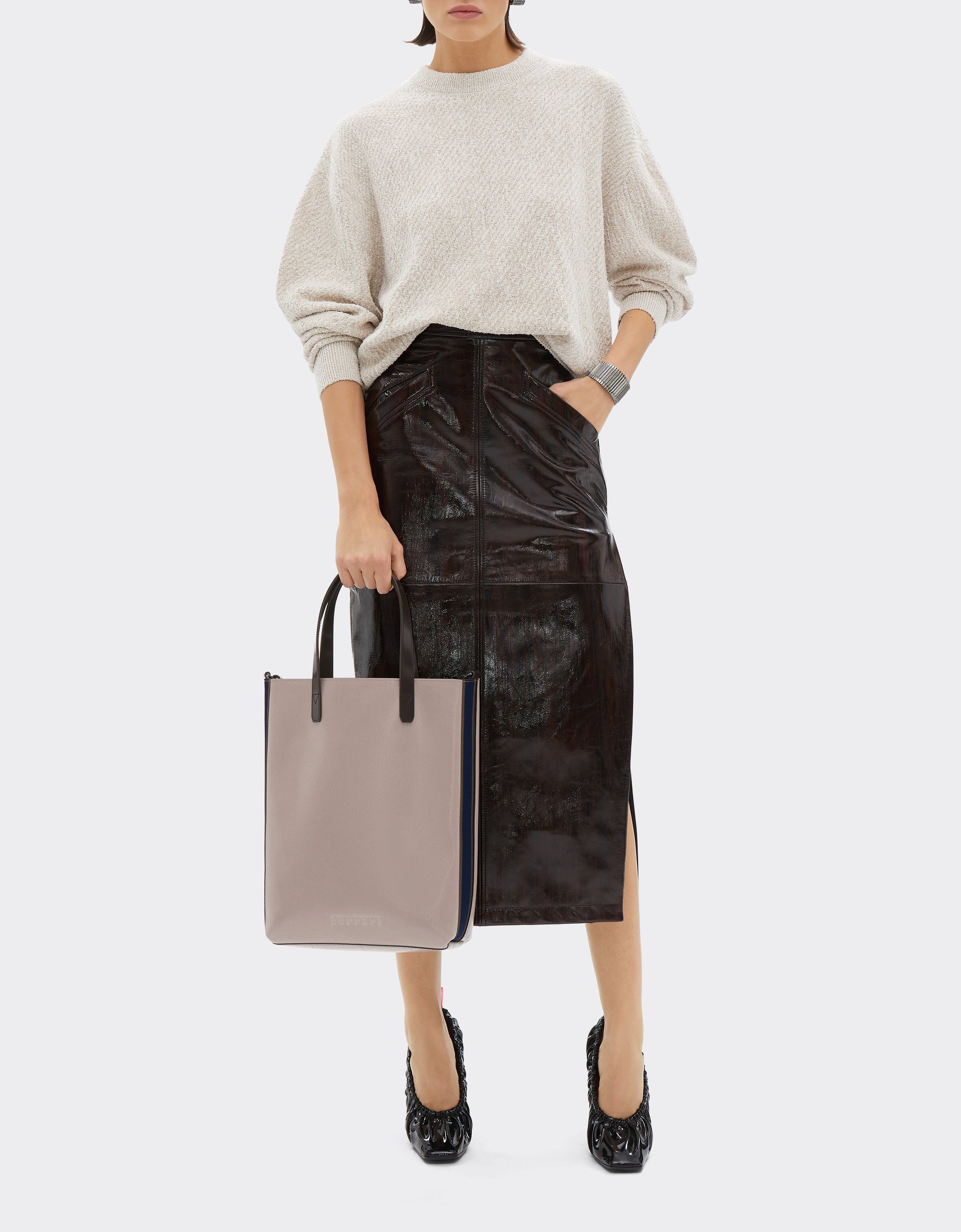 Cabas unisexe avec logo brodé - Dark Brown