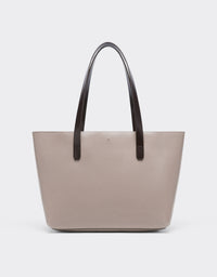 Cabas unisexe avec logo brodé et pochette - Dark Brown