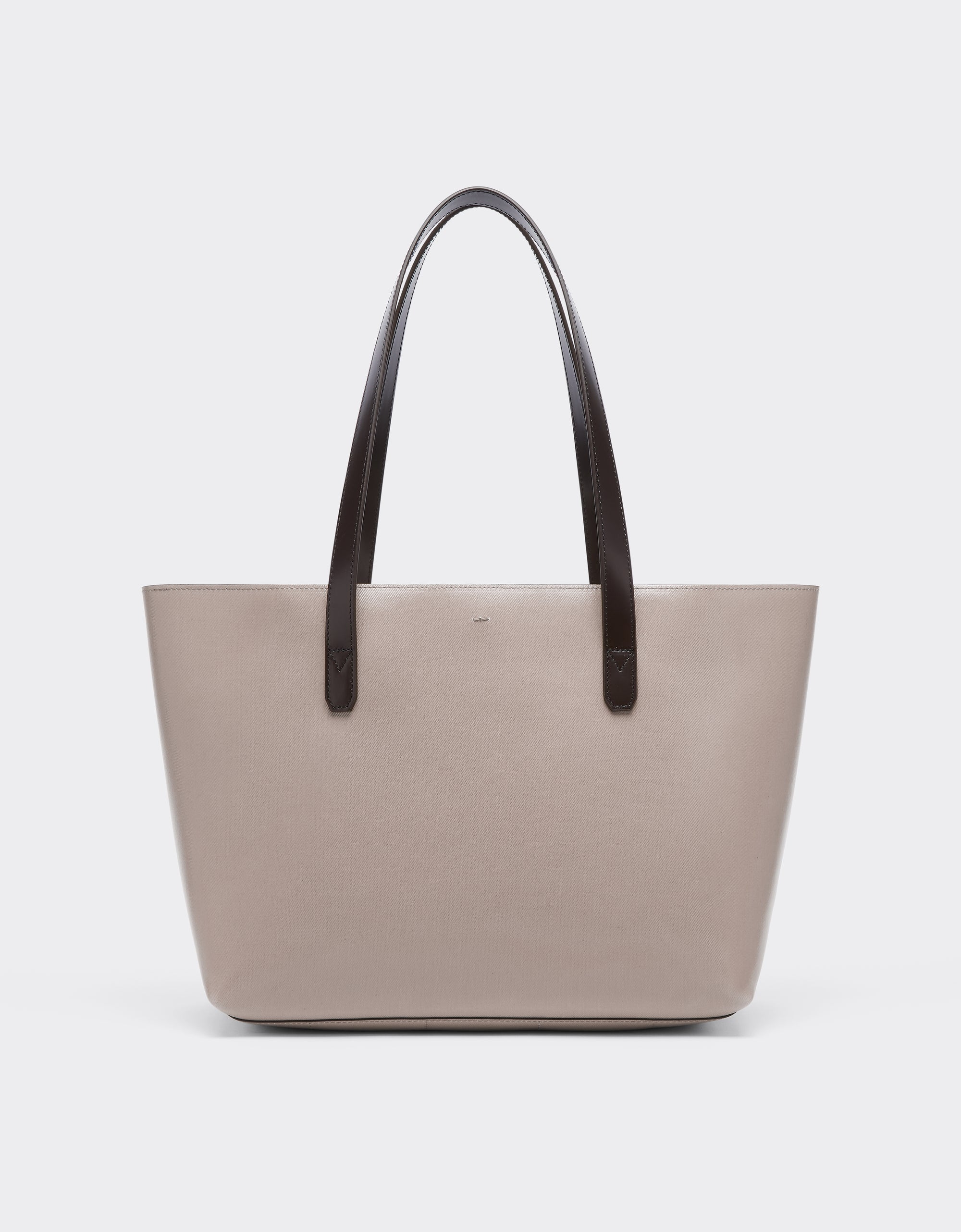 Cabas unisexe avec logo brodé et pochette - Dark Brown