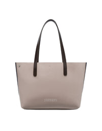 Cabas unisexe avec logo brodé et pochette - Dark Brown