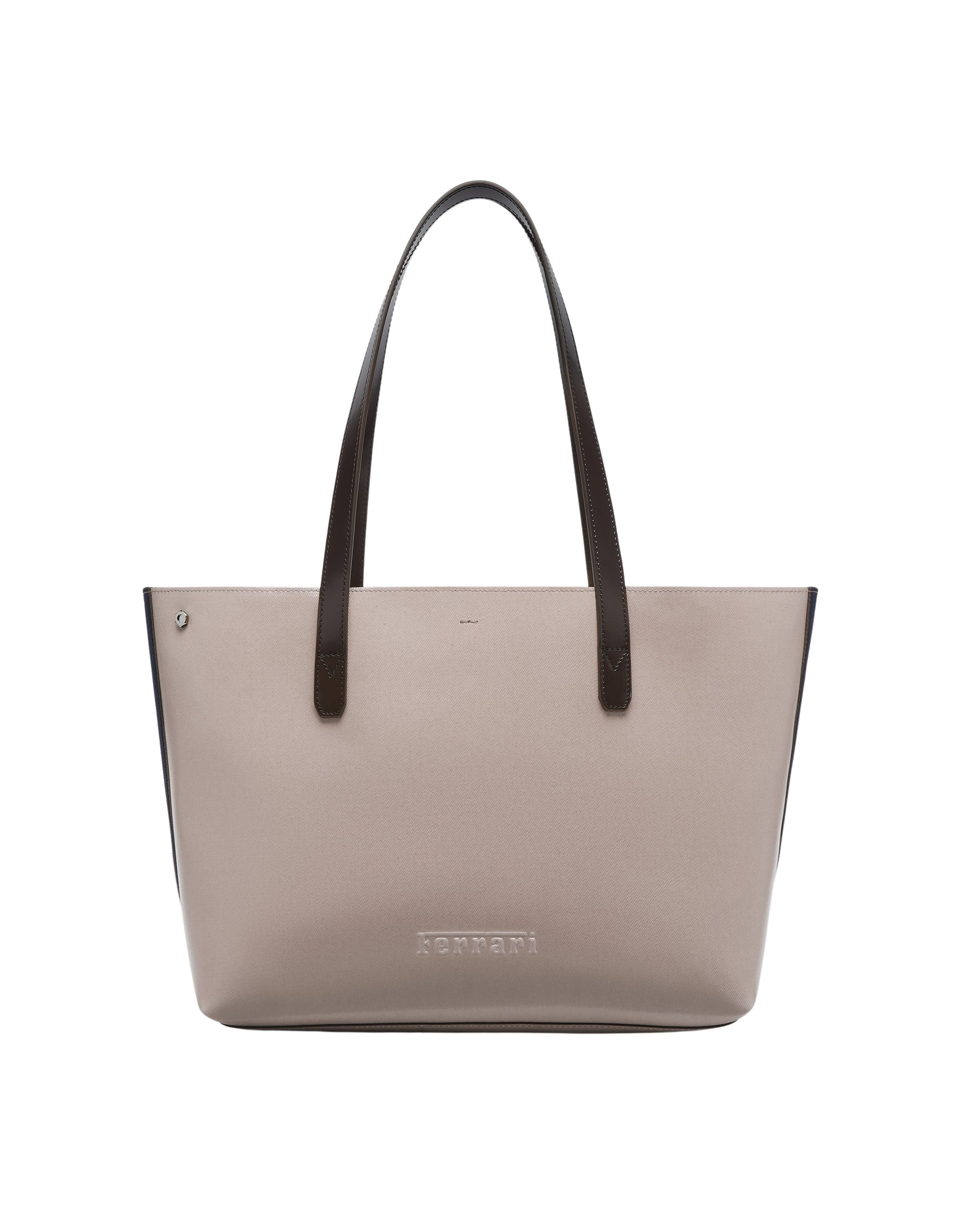 Cabas unisexe avec logo brodé et pochette - Dark Brown