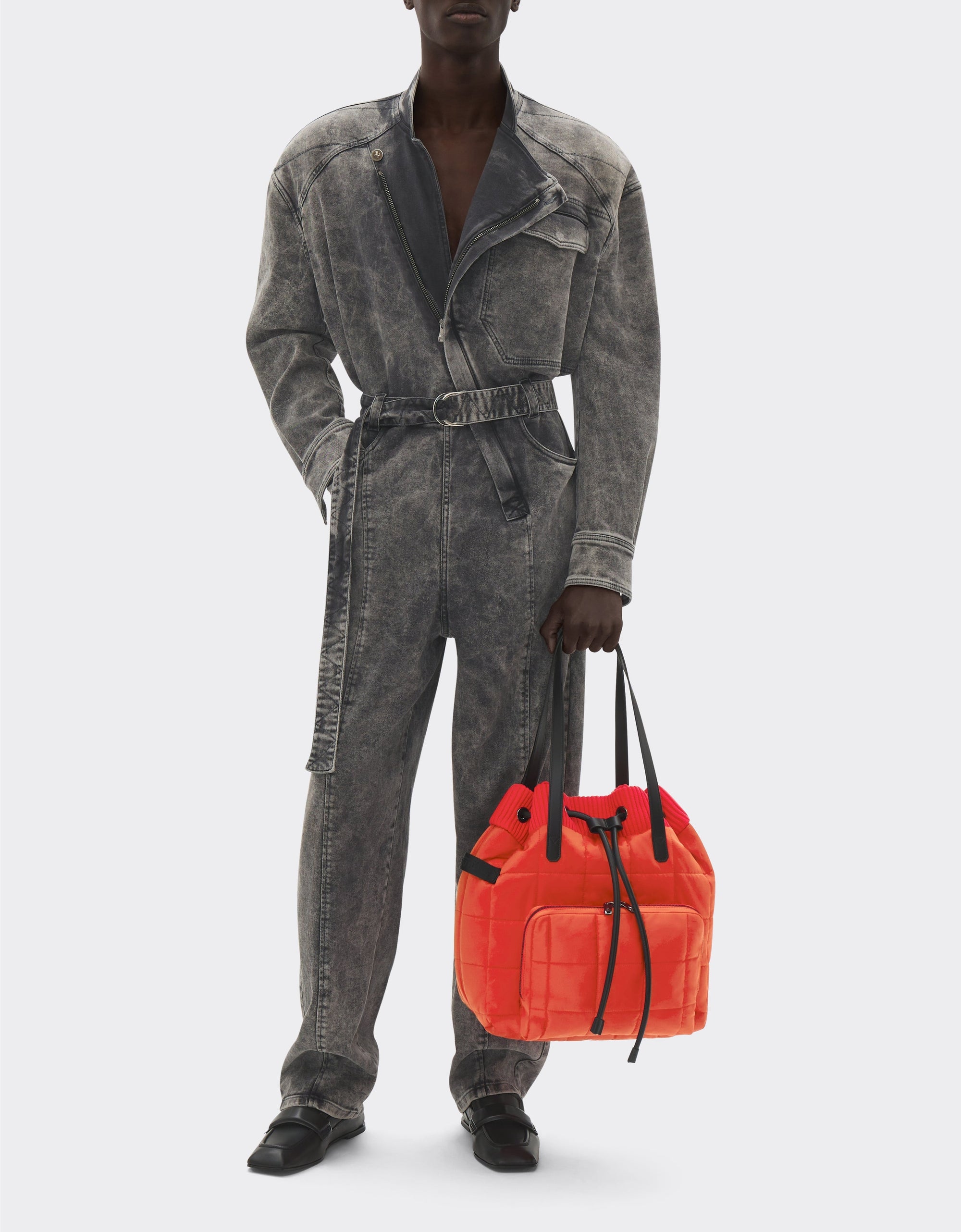 Sac seau unisexe matelassé - Rosso Dino