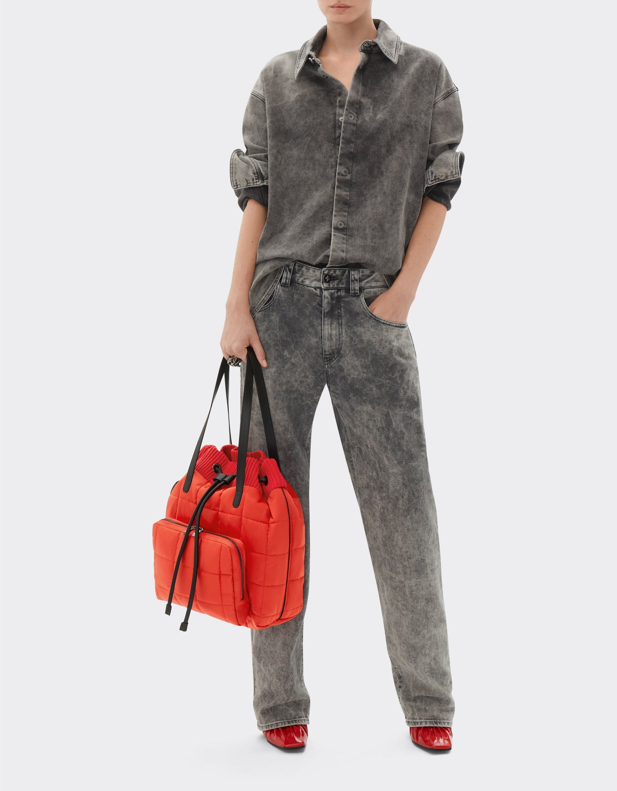Sac seau unisexe matelassé - Rosso Dino