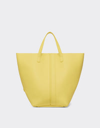 Cabas unisexe en cuir nappa lisse - Giallo Modena
