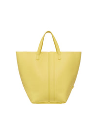 Cabas unisexe en cuir nappa lisse - Giallo Modena