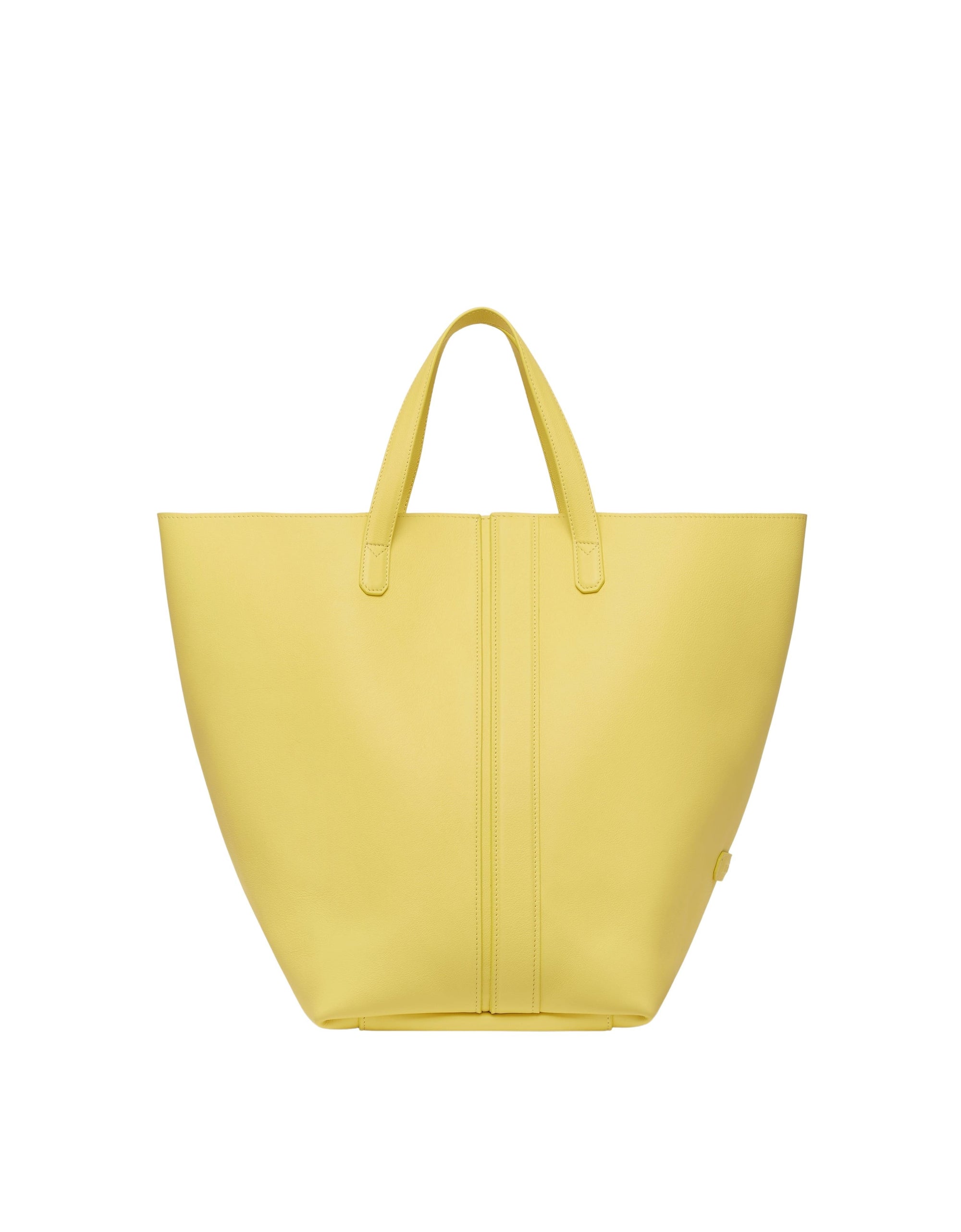Cabas unisexe en cuir nappa lisse - Giallo Modena
