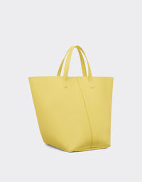 Cabas unisexe en cuir nappa lisse - Giallo Modena