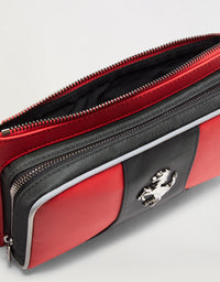 Sac banane unisexe bicolore en cuir - Rosso Corsa