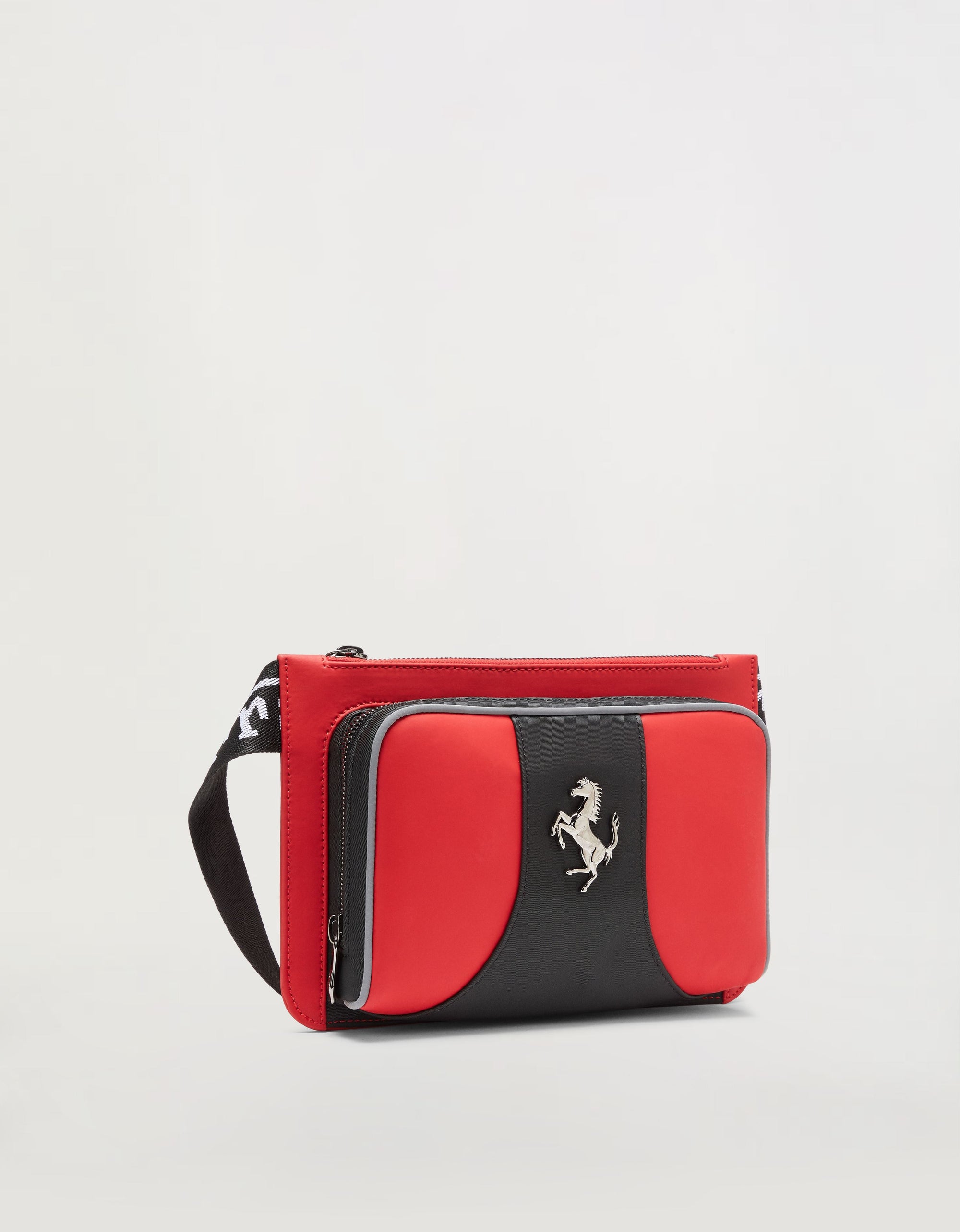 Sac banane unisexe bicolore en cuir - Rosso Corsa