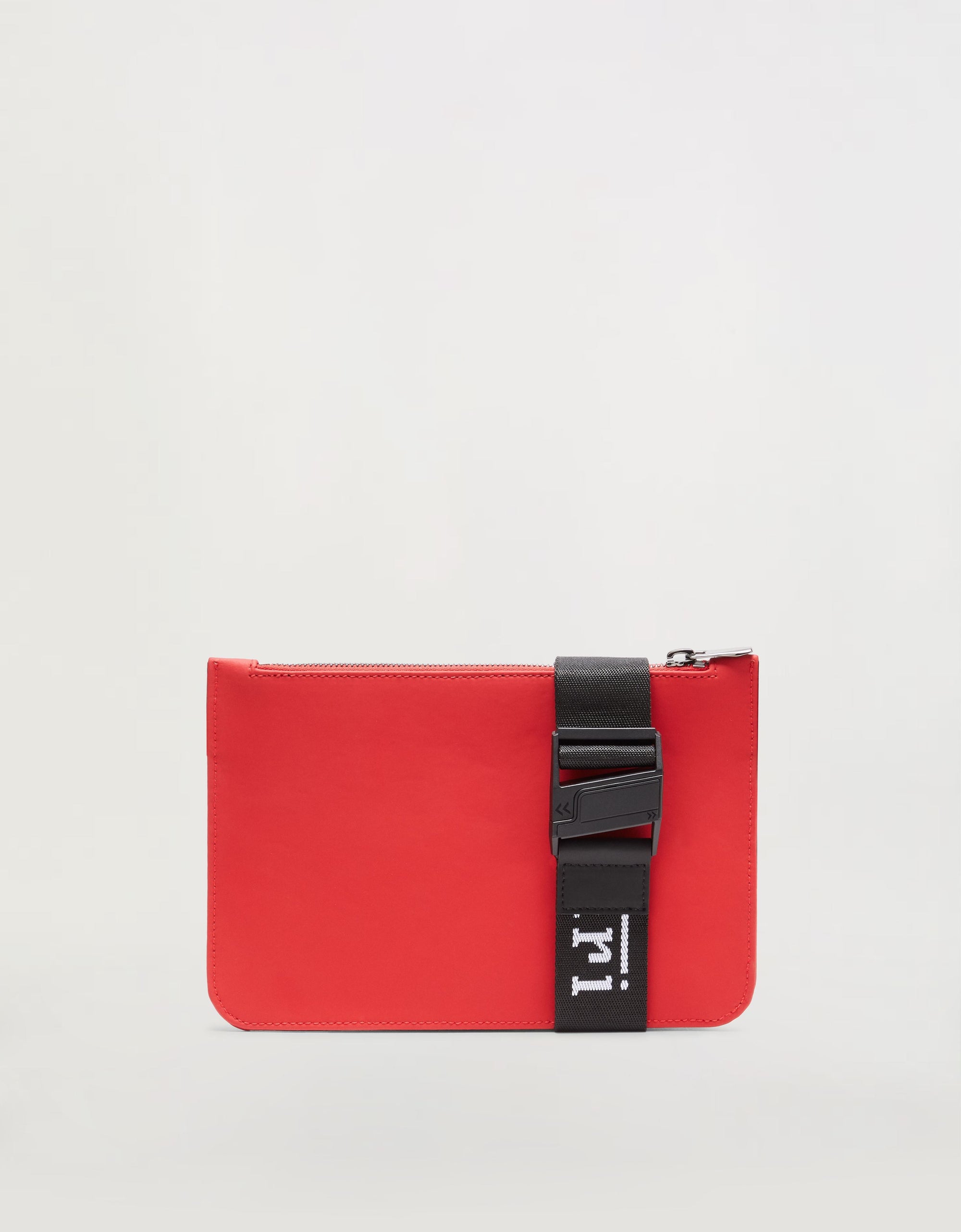 Sac banane unisexe bicolore en cuir - Rosso Corsa