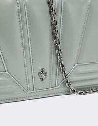 Sac avec chaîne unisexe Miami Collection en cuir - Grigio