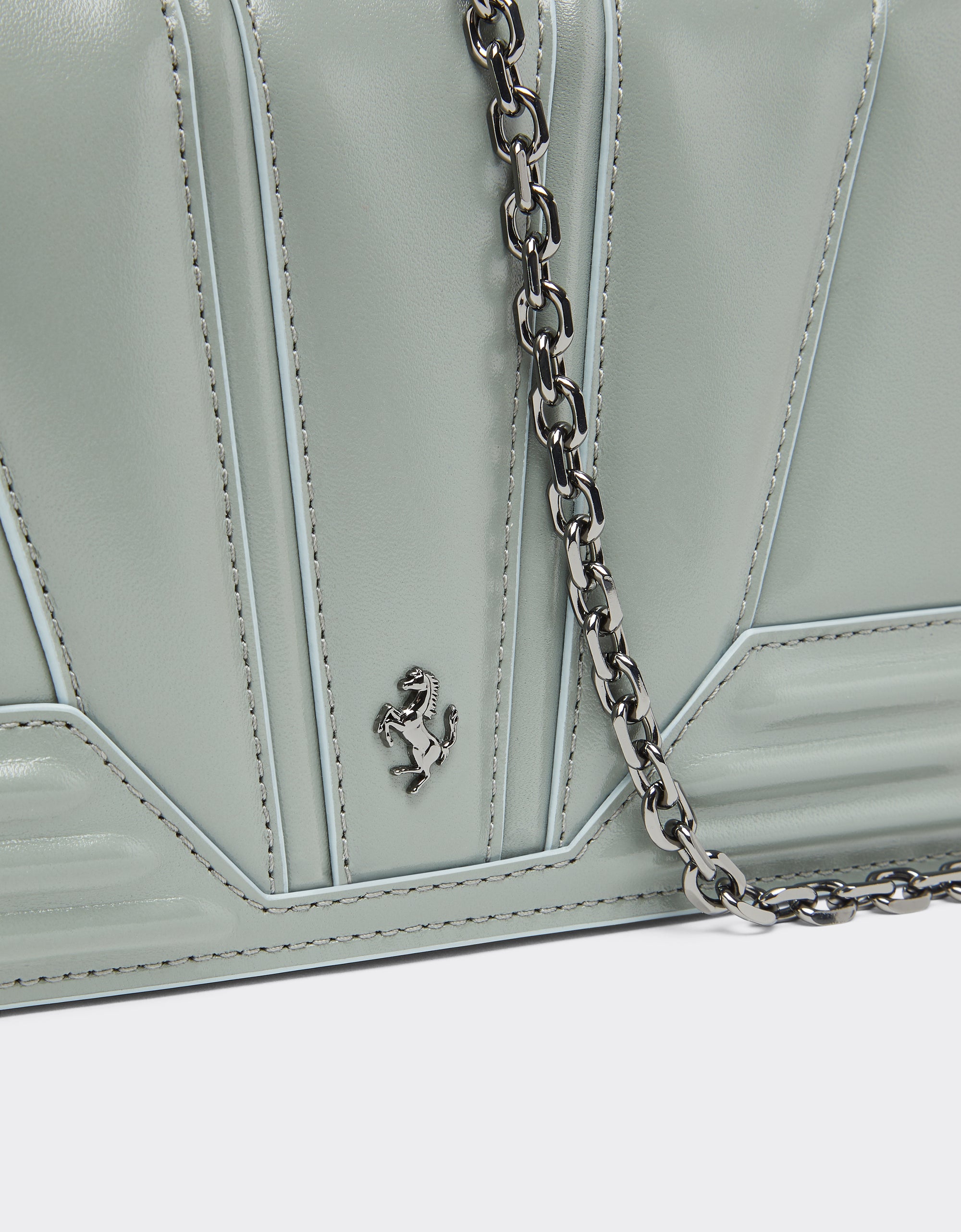 Sac avec chaîne unisexe Miami Collection en cuir - Grigio