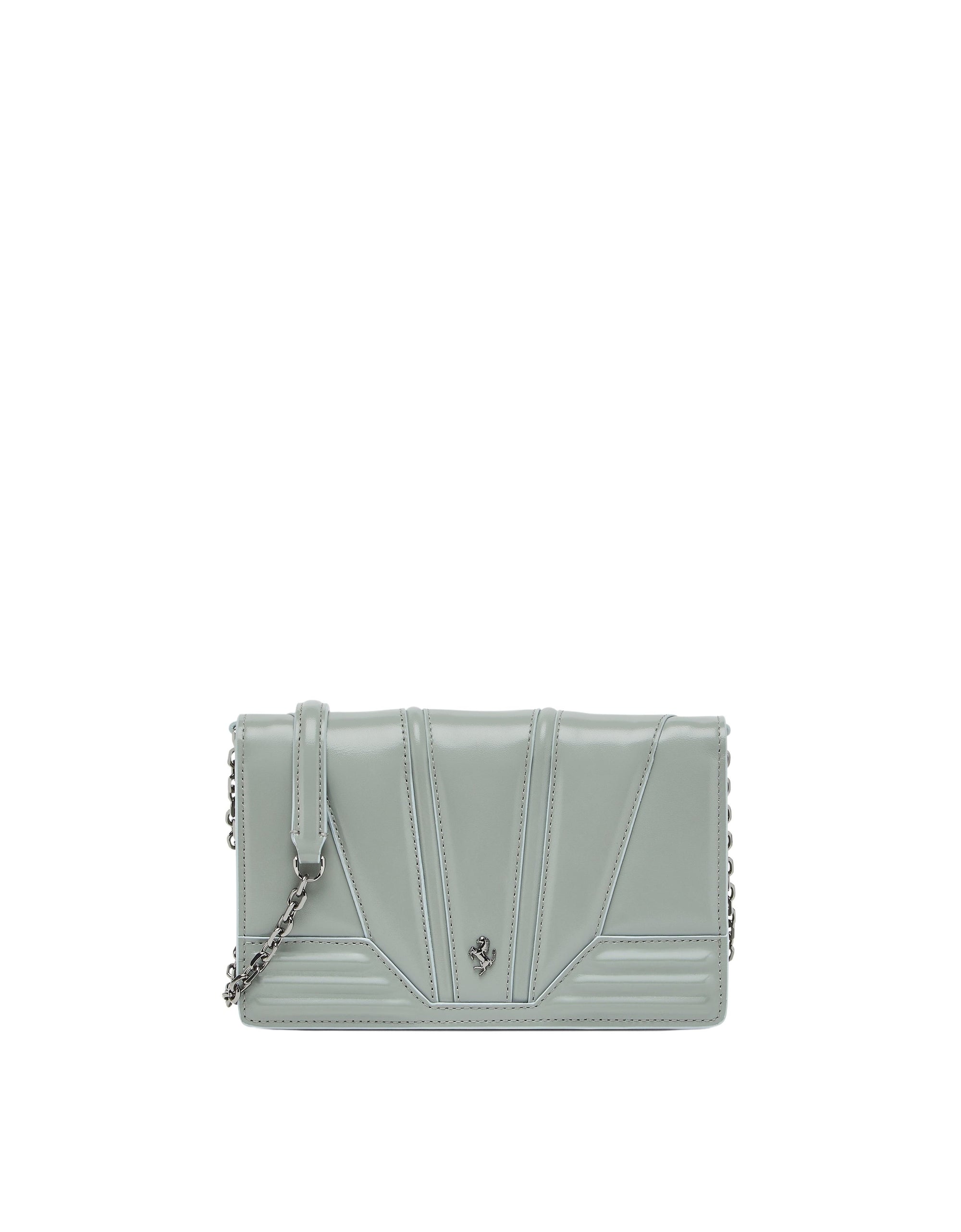 Sac avec chaîne unisexe Miami Collection en cuir - Grigio