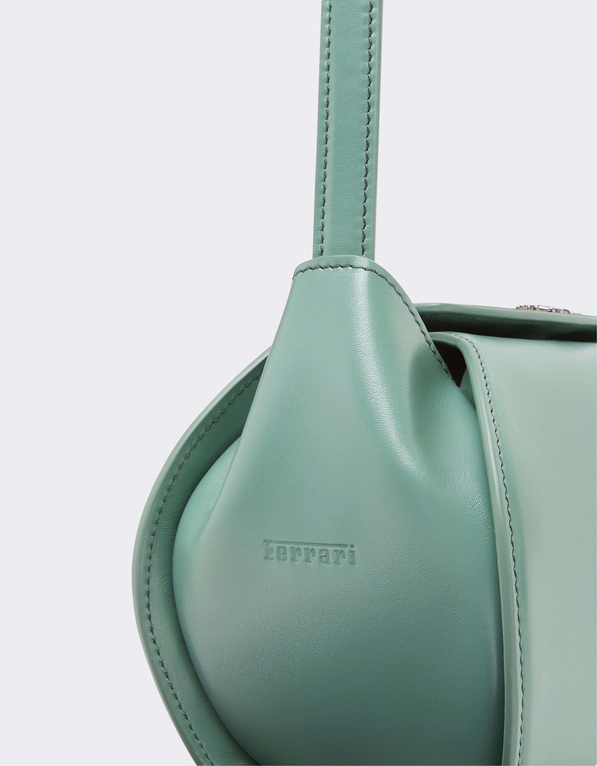 Mini sac Dino Ferrari en cuir - Verde Ficus