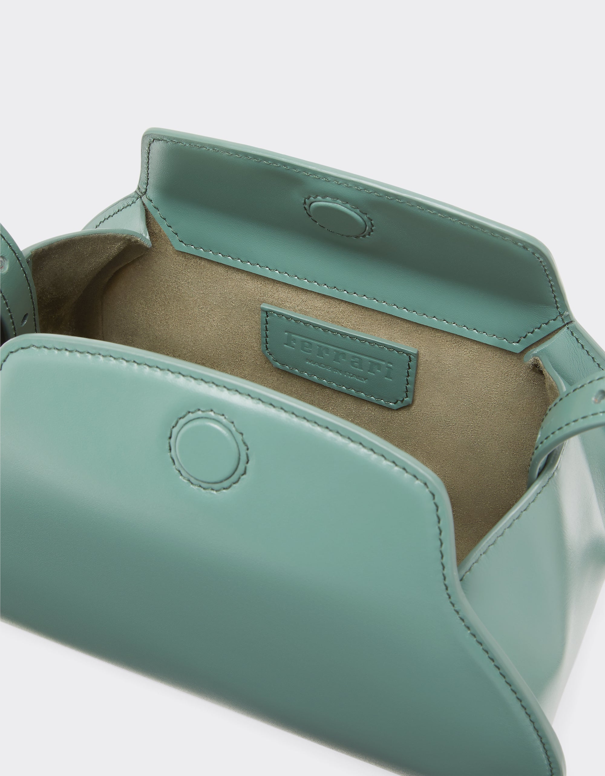 Mini sac Dino Ferrari en cuir - Verde Ficus