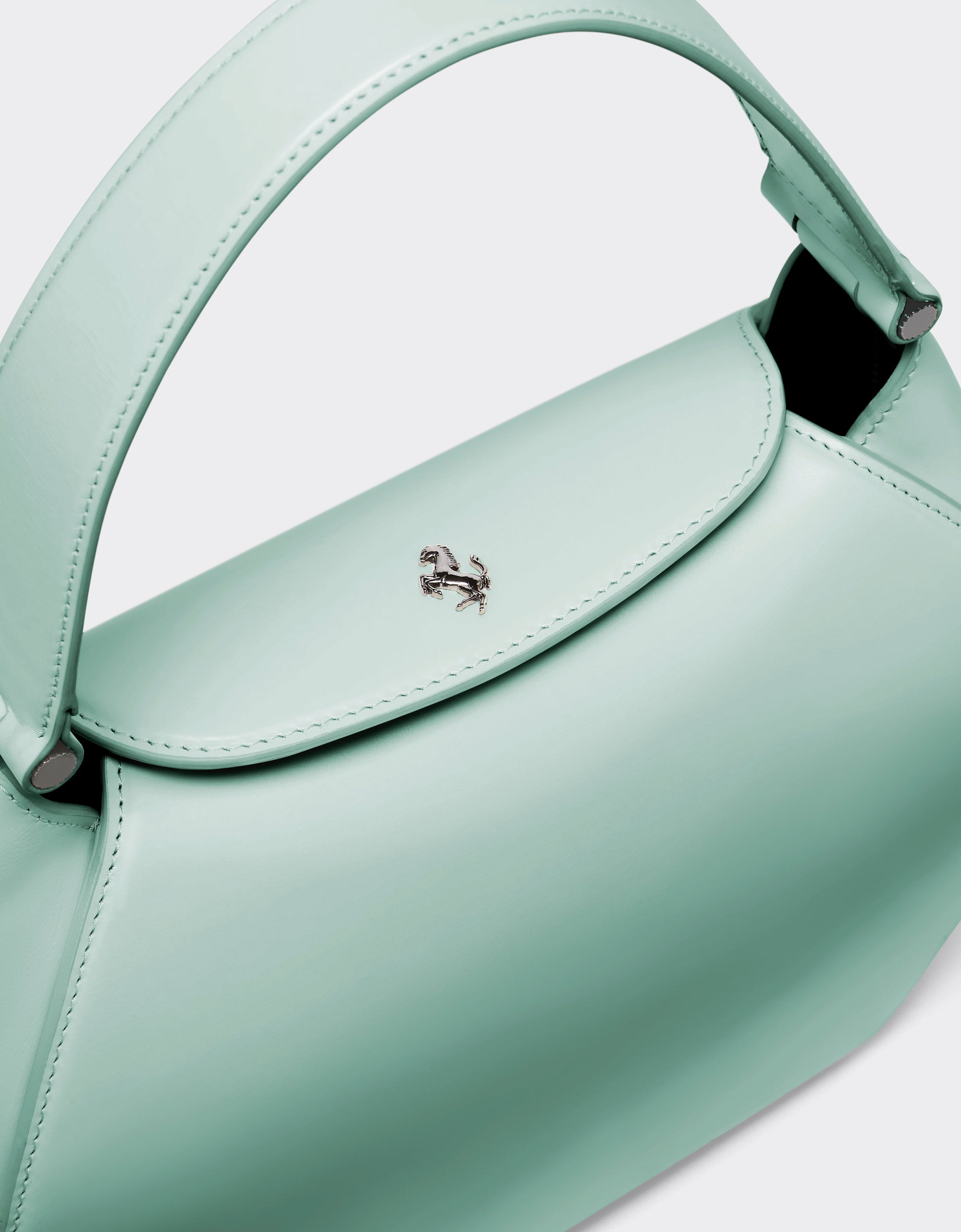 Sac hobo Dino Ferrari en cuir - Verde Ficus
