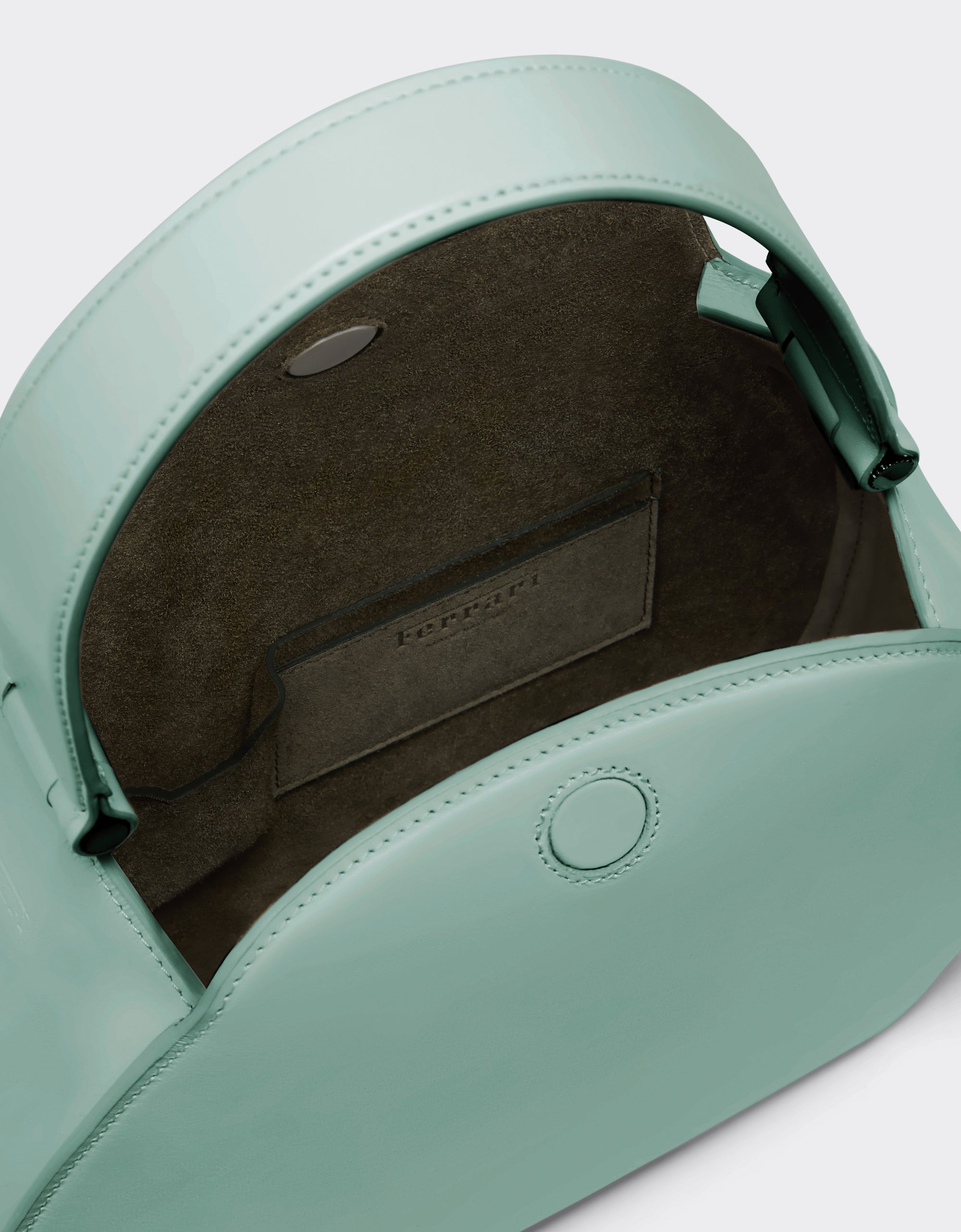 Sac hobo Dino Ferrari en cuir - Verde Ficus